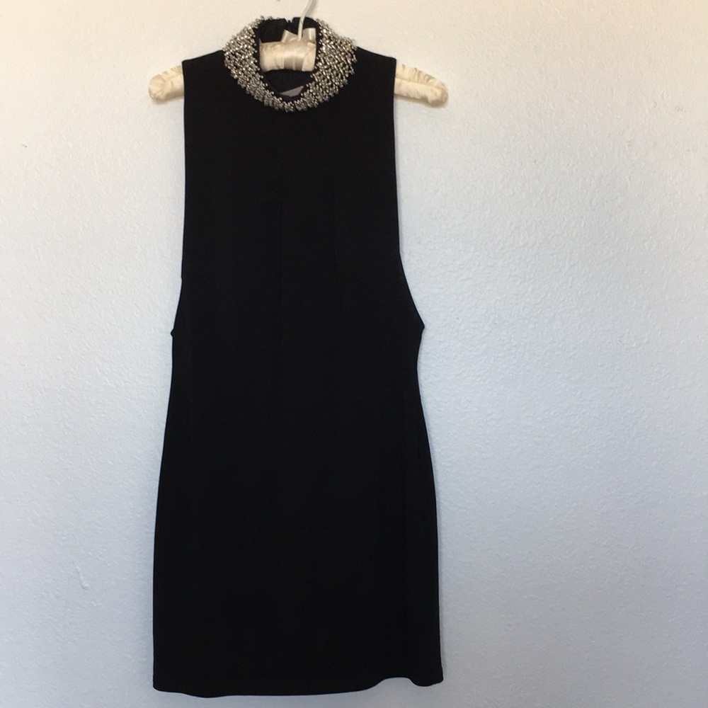 ASOS Little Black Dress with Beaded Collar Sz 8